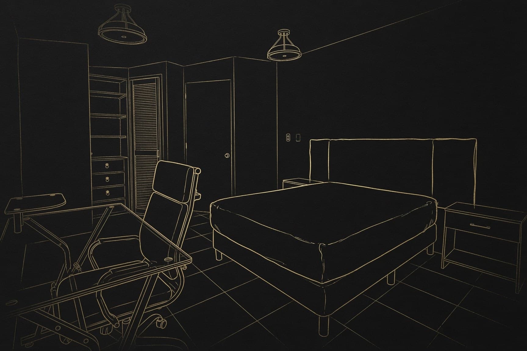 Ilustración de habitación tipo 2, Lomas de las Palmas